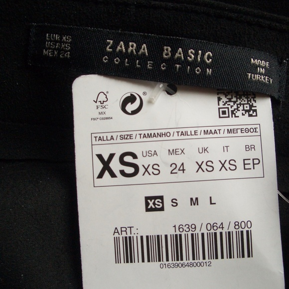 COPY - Zara black faux suede wrap skirt w/fringe XS new - Picture 6 of 8